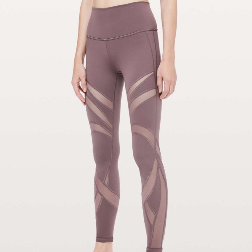 lululemon athletica High-Rise Mesh Leggings in Antique Bark Size 10